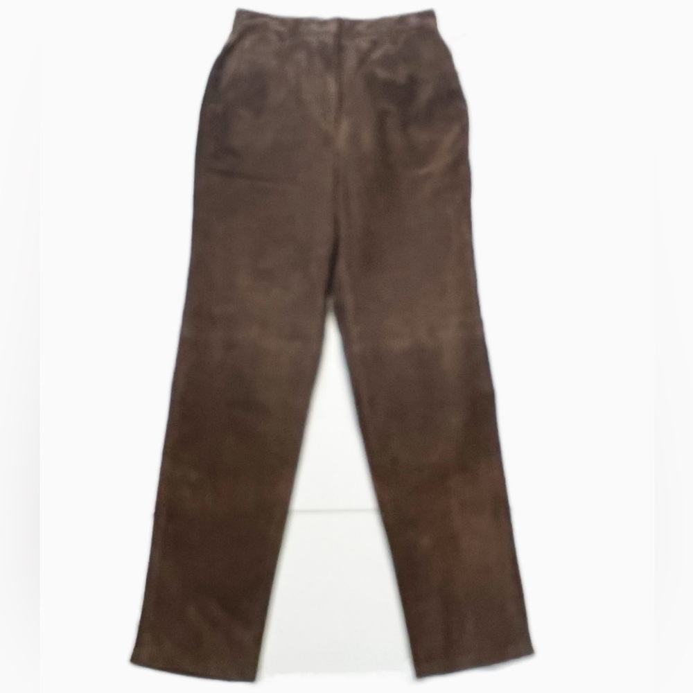 Vintage Forenza Suede Leather Lined High Waist Trousers Womens Size 8 - Picture 4 of 10